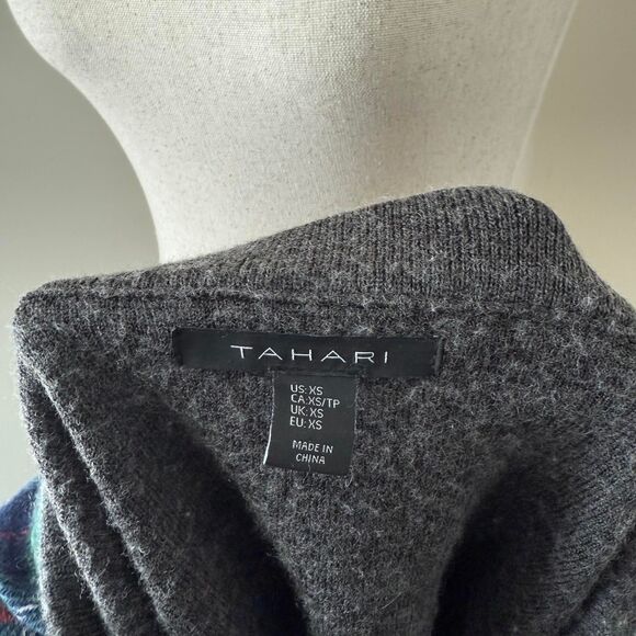 Tahari flare Grey wool blend mini skirt Size XS - Picture 3 of 3